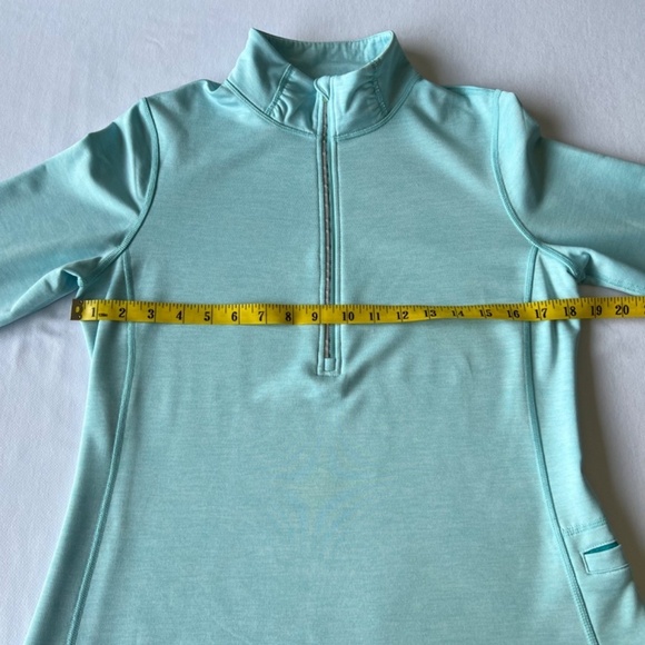 Lucy athletic 1/2 zip pullover with raised collar and long sleeves w/thumb hole - Picture 3 of 11
